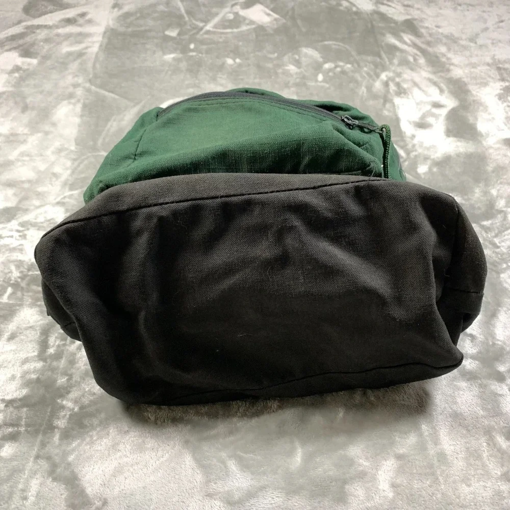 Vintage JanSport Backpack Day Pack Green Made in USA Outdoor Ripstop 90s Hiking